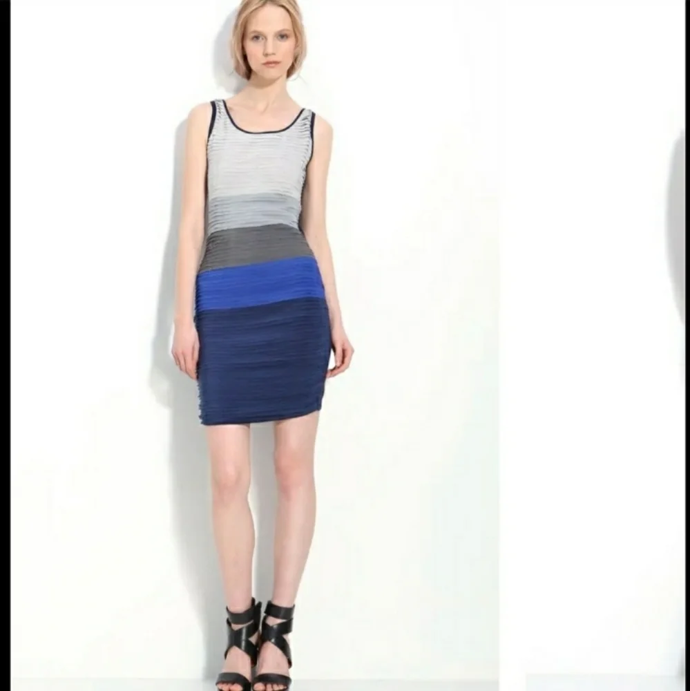 rag & bone Deep Blue Layered Mini Dress Medium - Picture 2 of 16